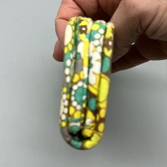 Paisley design yellow gray card wallet - Picture 4 of 8